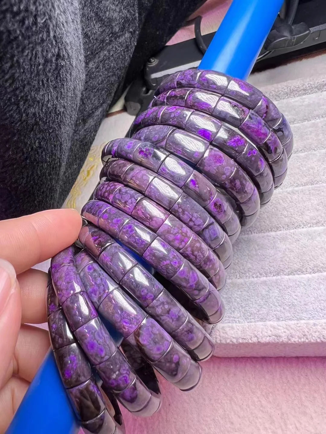 Natural Sugilite Beads Bracelet – Gemstone Bangle for Women