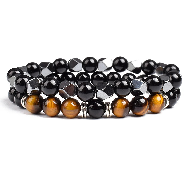 Irregular Hematite Bracelet Sets