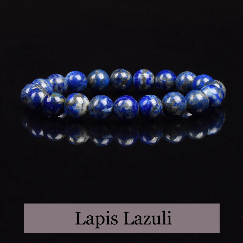 Real 5A Natural Lapis Lazuli Stone Beads Bracelet