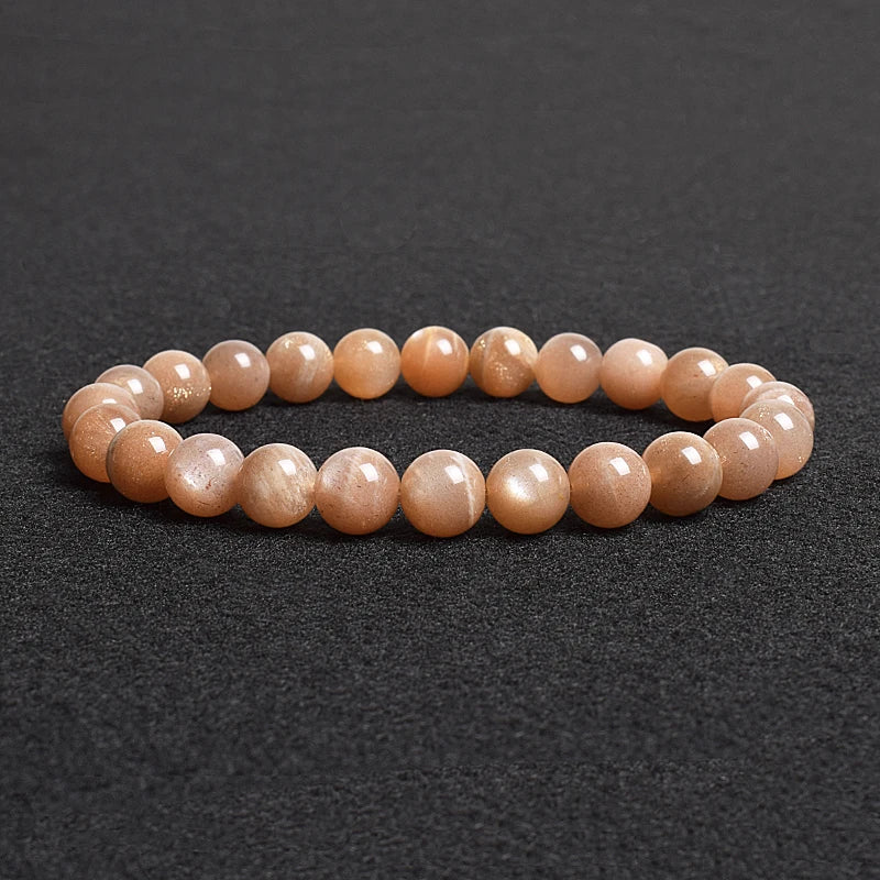 Natural Grey Labradorite Bracelets Flash Smooth