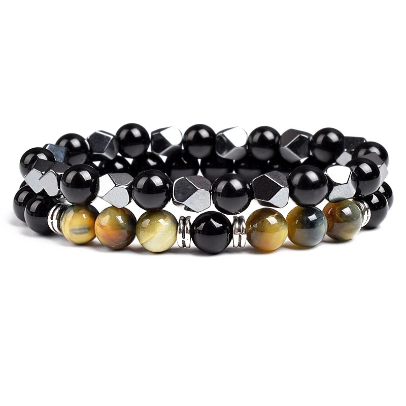 Irregular Hematite Bracelet Sets