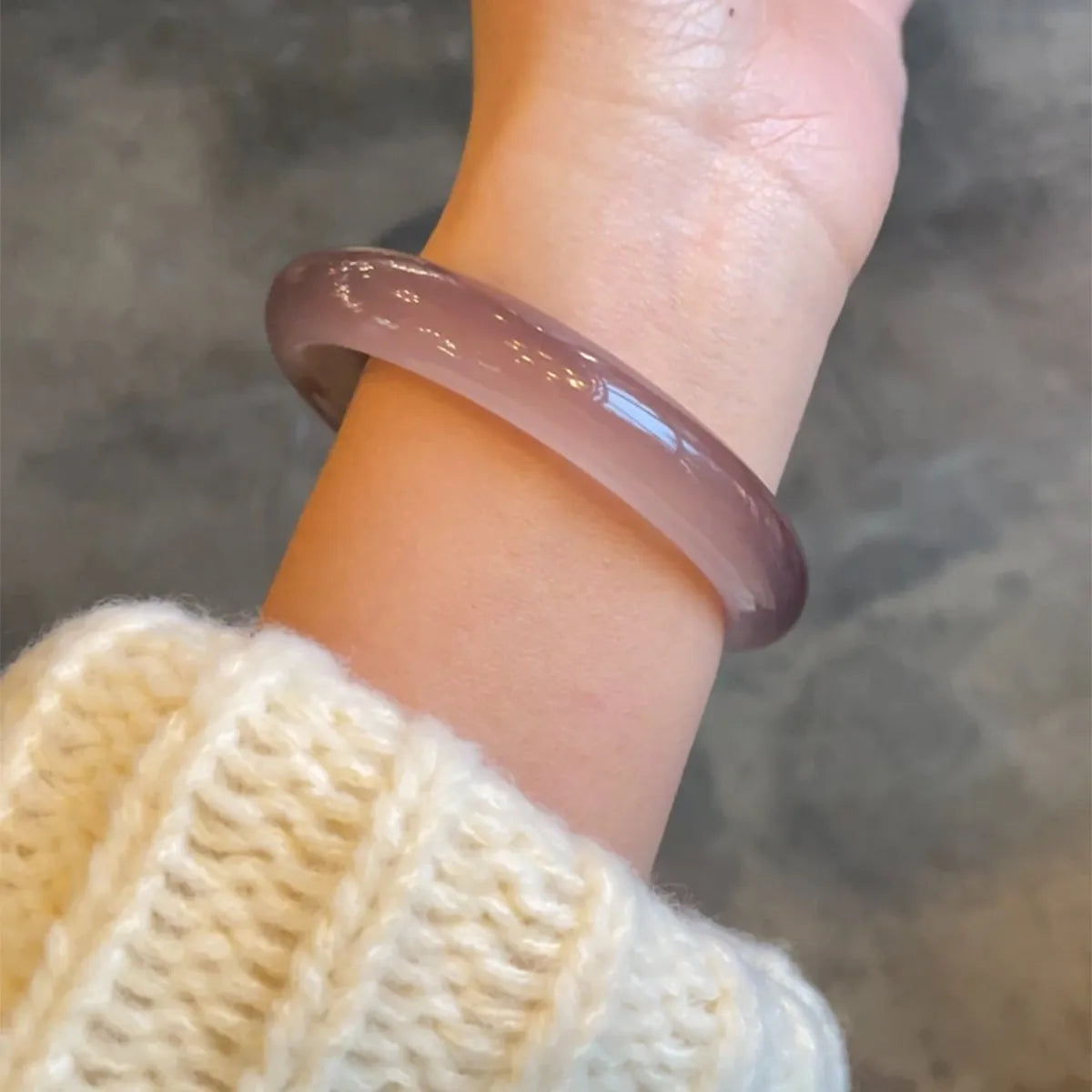 Natural Purple Jadeite Bangle – Myanmar Grade A Jade for Women