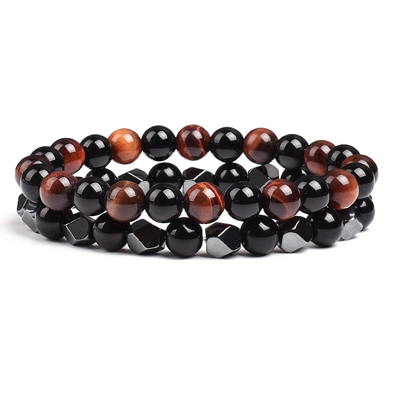 Irregular Hematite Bracelet Sets