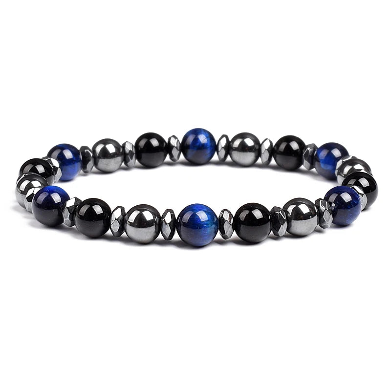 Triple Protection Bracelet Tiger Eye Black