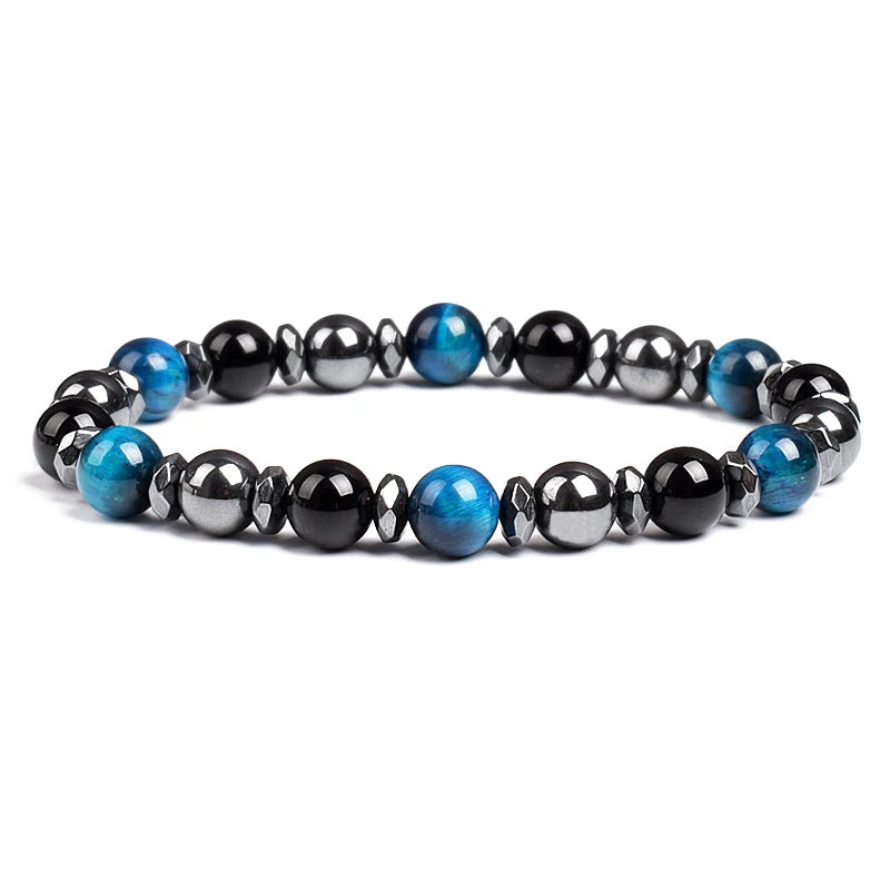 Triple Protection Bracelet Tiger Eye Black