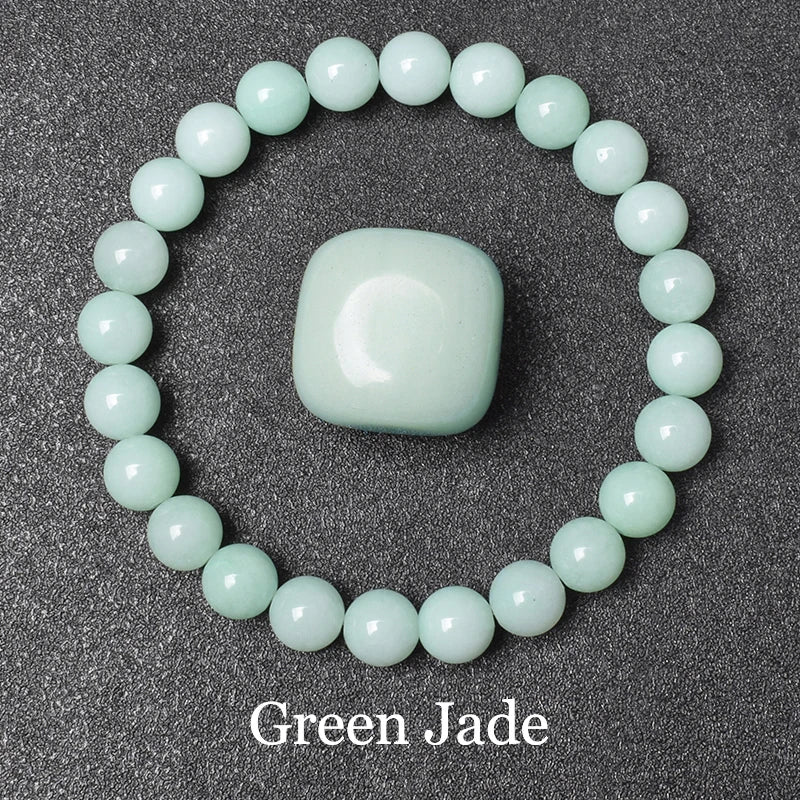 Natural Green Jades Bracelets Women Real Jades Stone