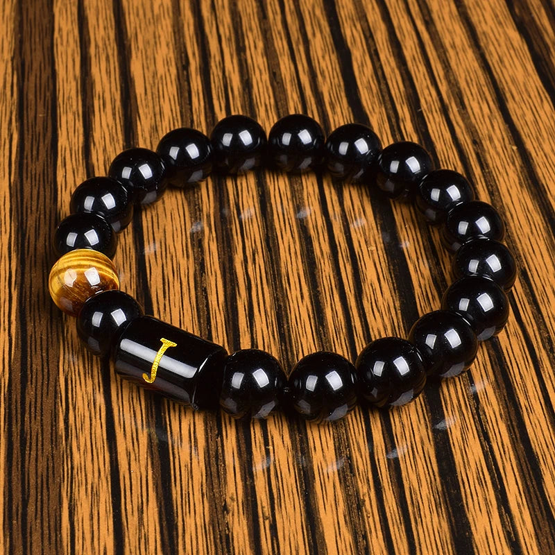 Initials Bracelets for Men Letter Link Handmade