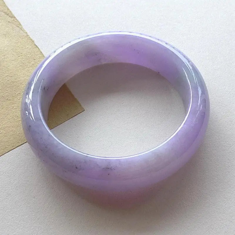 Genuine Purple Jadeite Bangle – Certified Grade A Jade for Women
