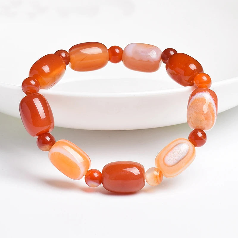Natural Stone Beads Green Agates Charm Bracelets