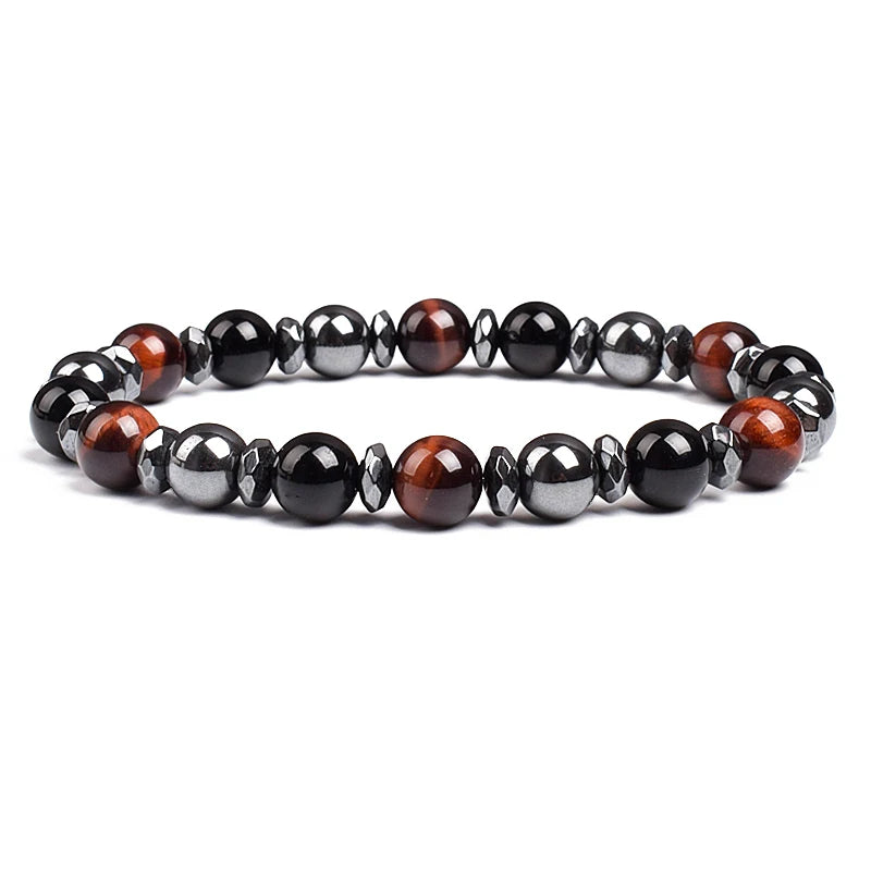 Triple Protection Bracelet Tiger Eye Black