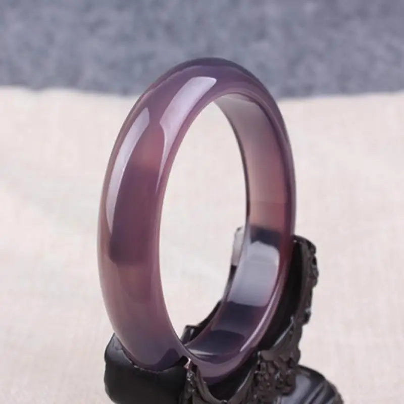 Natural Purple Jadeite Bangle – Myanmar Grade A Jade for Women