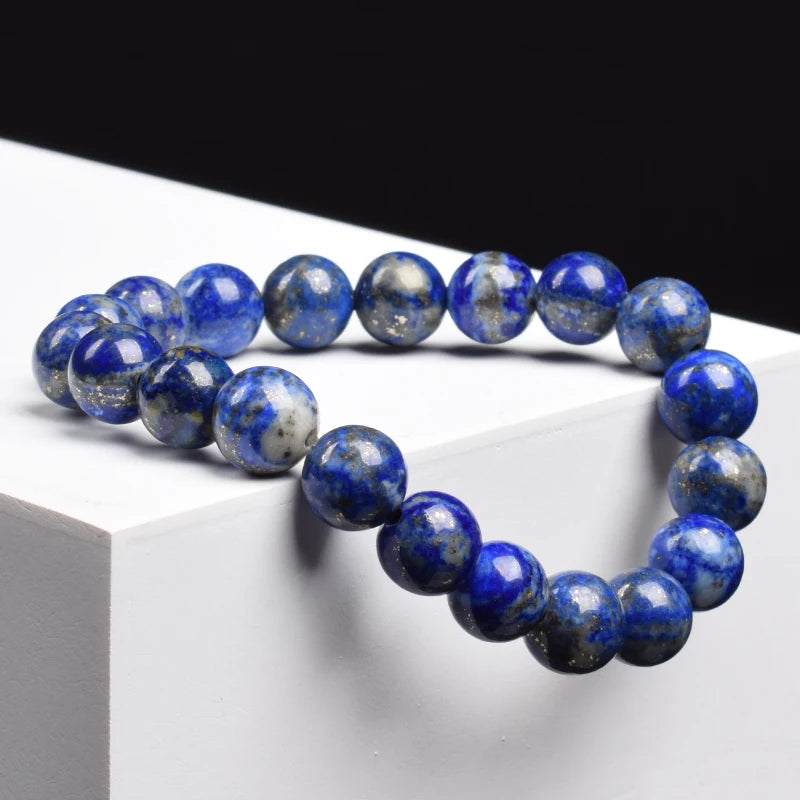 Real 5A Natural Lapis Lazuli Stone Beads Bracelet