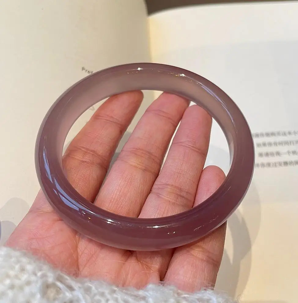 Natural Purple Jadeite Bangle – Myanmar Grade A Jade for Women