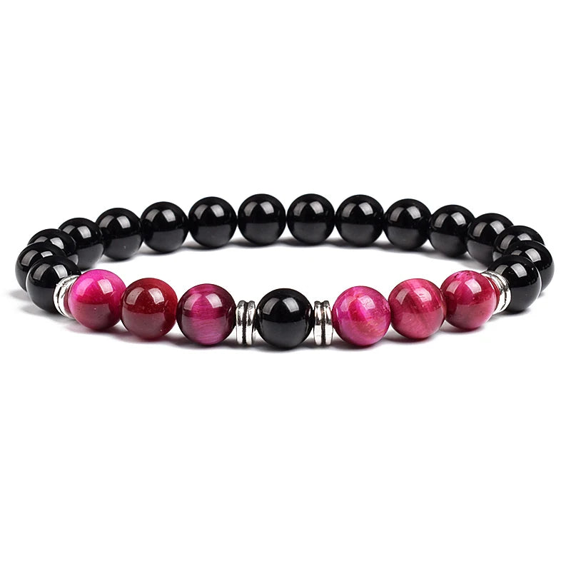 Triple Protection Bracelet Tiger Eye Black