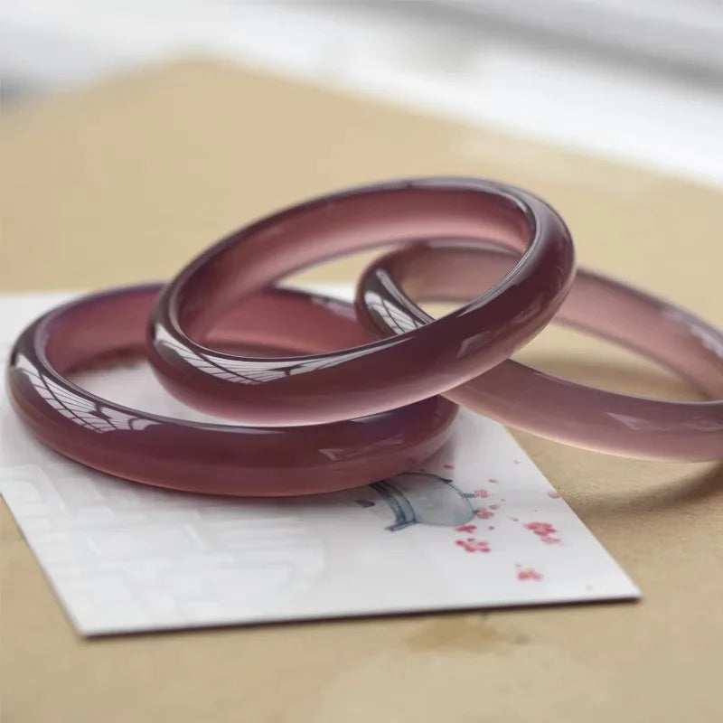 Natural Purple Jadeite Bangle – Myanmar Grade A Jade for Women