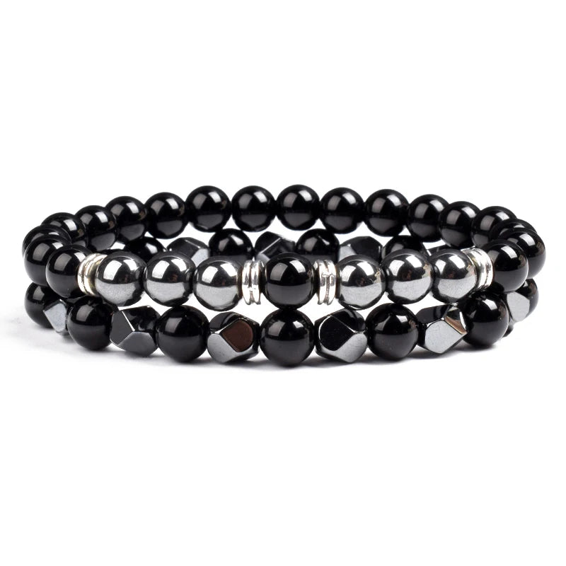 Irregular Hematite Bracelet Sets