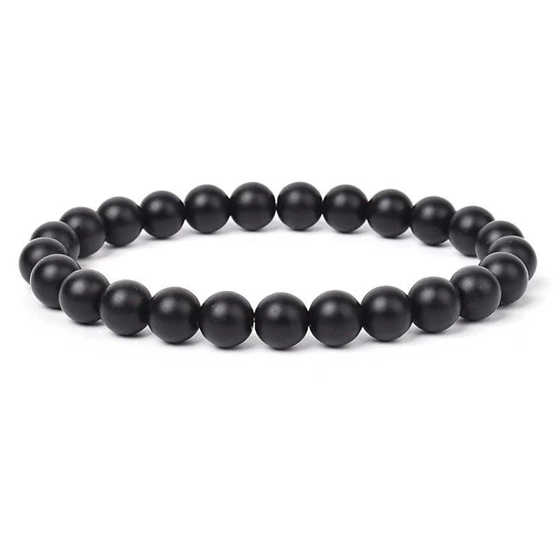 Feng Shui Black Obsidian Stone Beads Bracelet
