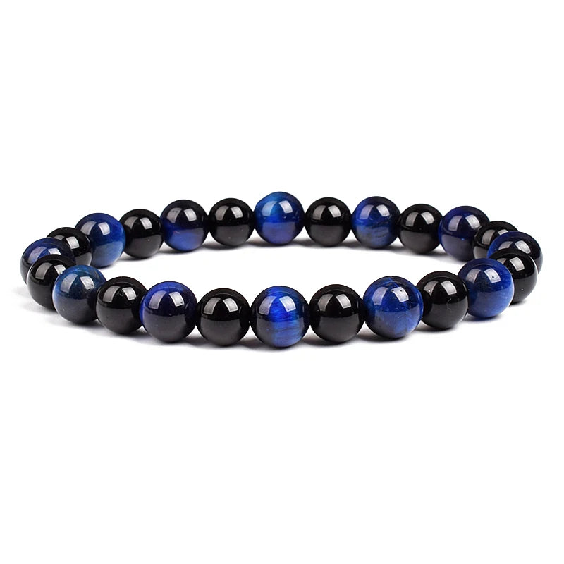 Fashion Men Bracelet Hematite Tiger Eye Stone
