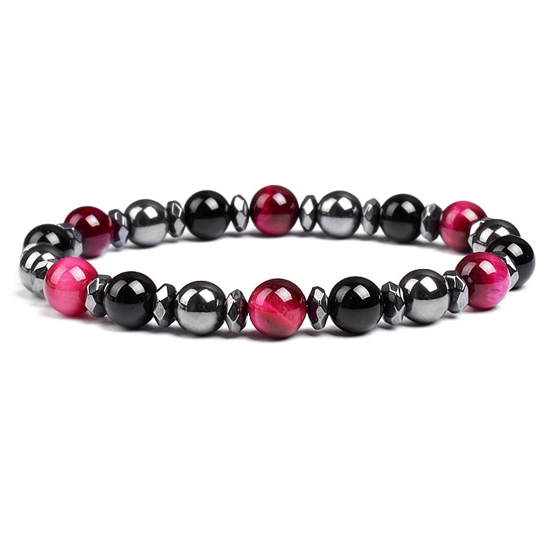 Triple Protection Bracelet Tiger Eye Black