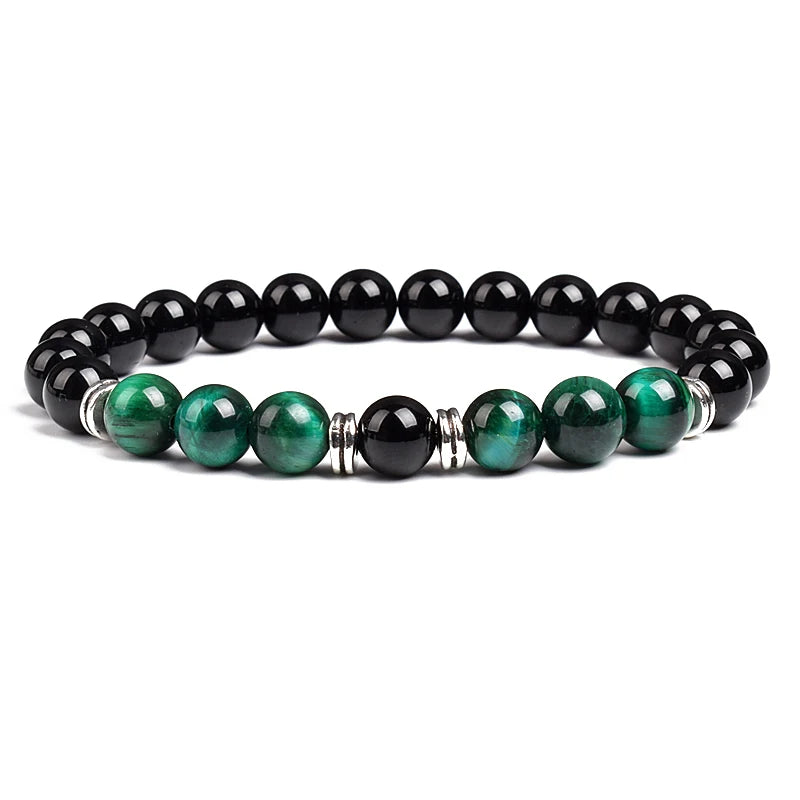 Triple Protection Bracelet Tiger Eye Black