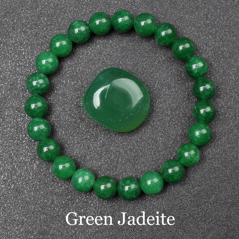 Natural Green Jades Bracelets Women Real Jades Stone