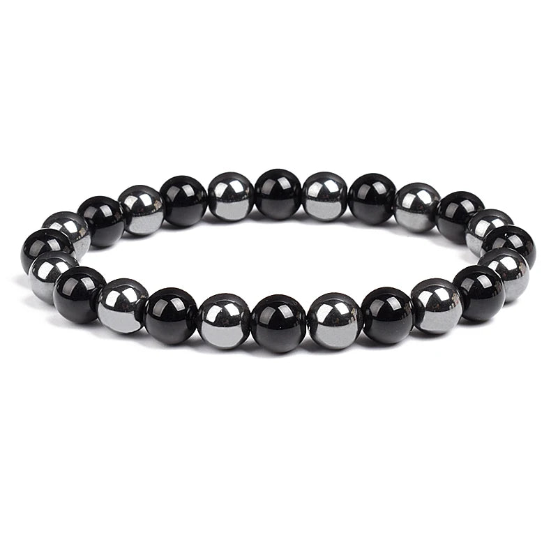 Fashion Men Bracelet Hematite Tiger Eye Stone