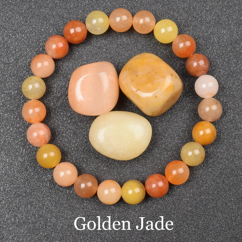 Natural Green Jades Bracelets Women Real Jades Stone