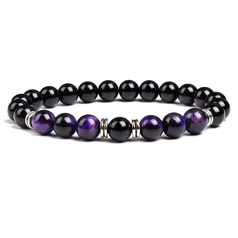Triple Protection Bracelet Tiger Eye Black