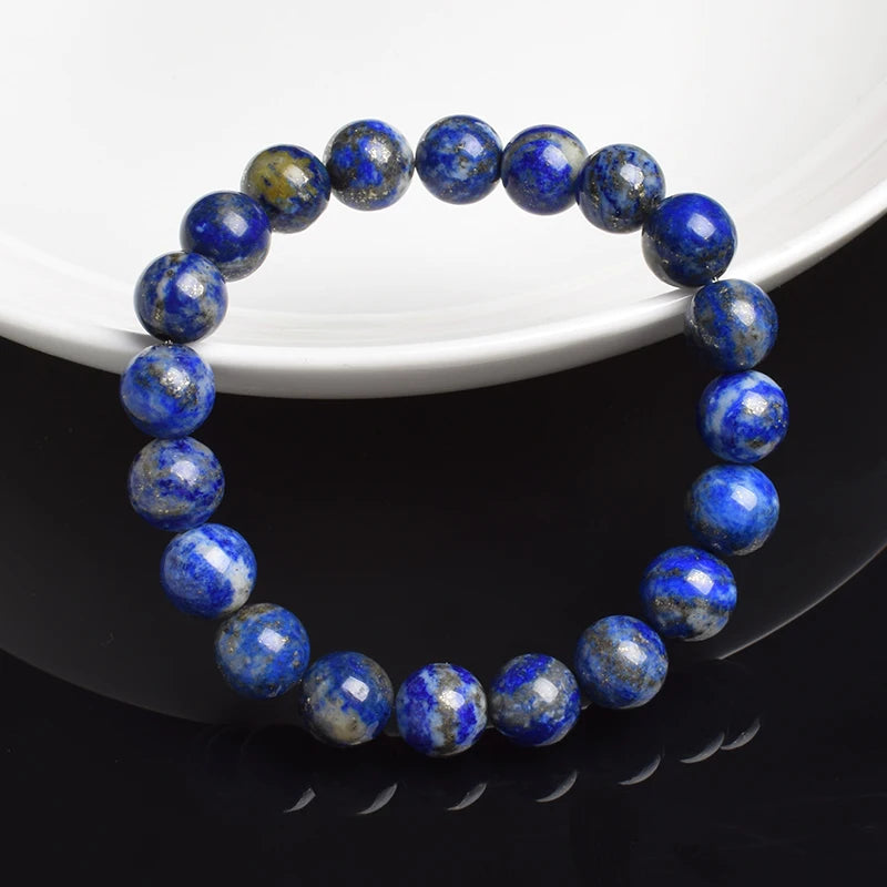 Real 5A Natural Lapis Lazuli Stone Beads Bracelet