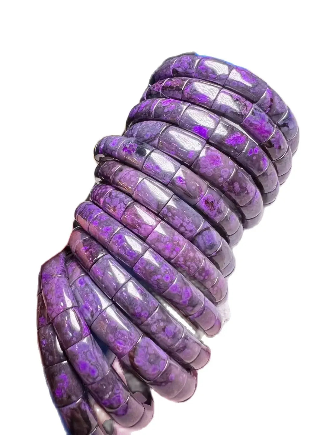 Natural Sugilite Beads Bracelet – Gemstone Bangle for Women