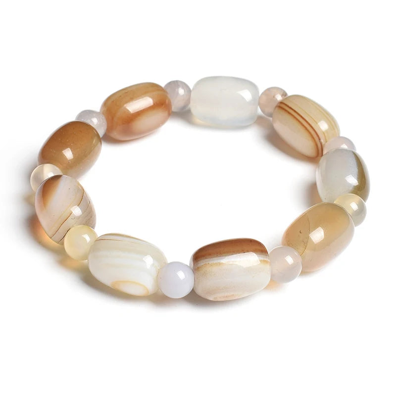 Natural Stone Beads Green Agates Charm Bracelets