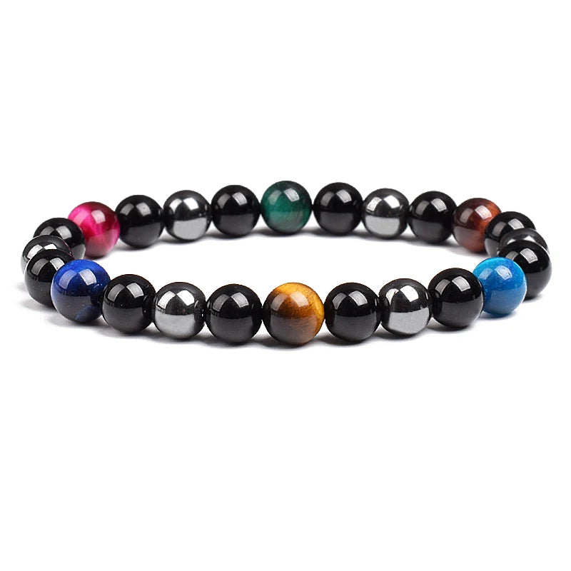 Triple Protection Bracelet Tiger Eye Black