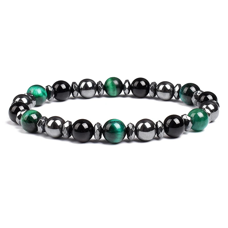 Triple Protection Bracelet Tiger Eye Black