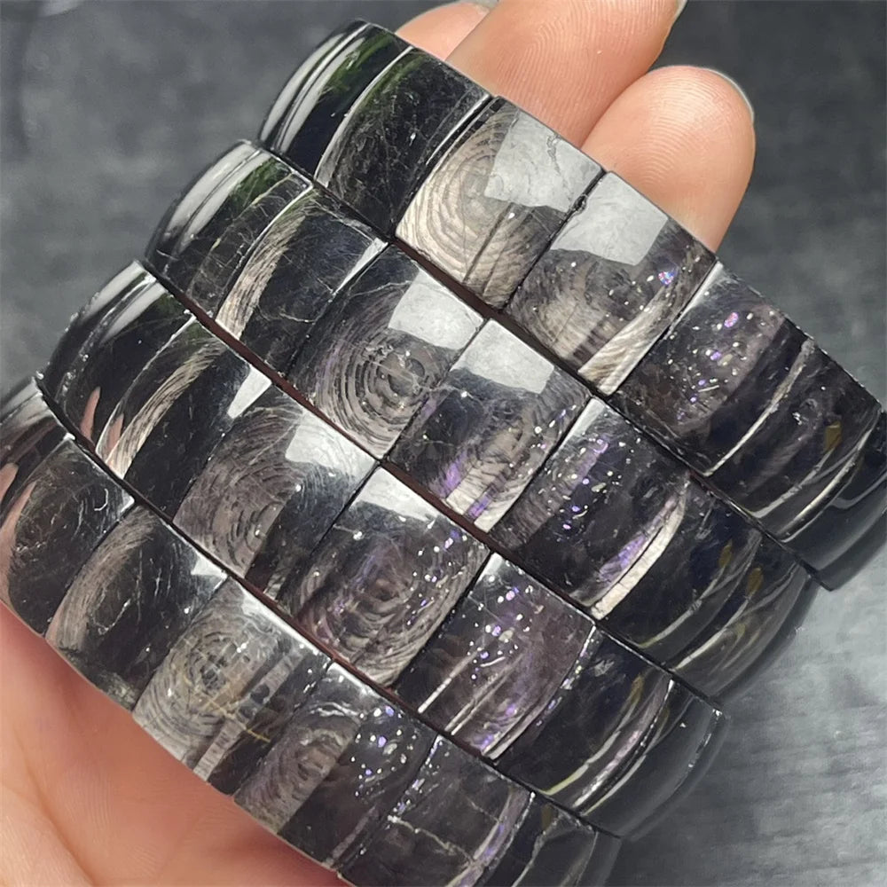 Natural Hypersthene Bracelet – Crystal Bangle for Women & Men