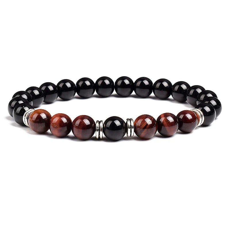 Triple Protection Bracelet Tiger Eye Black