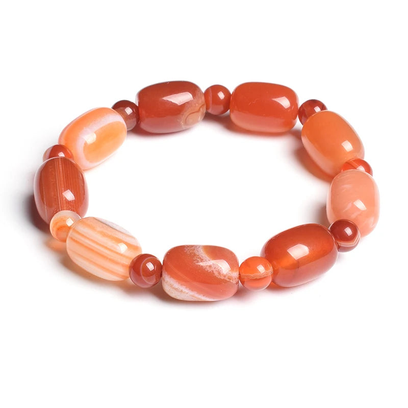Natural Stone Beads Green Agates Charm Bracelets