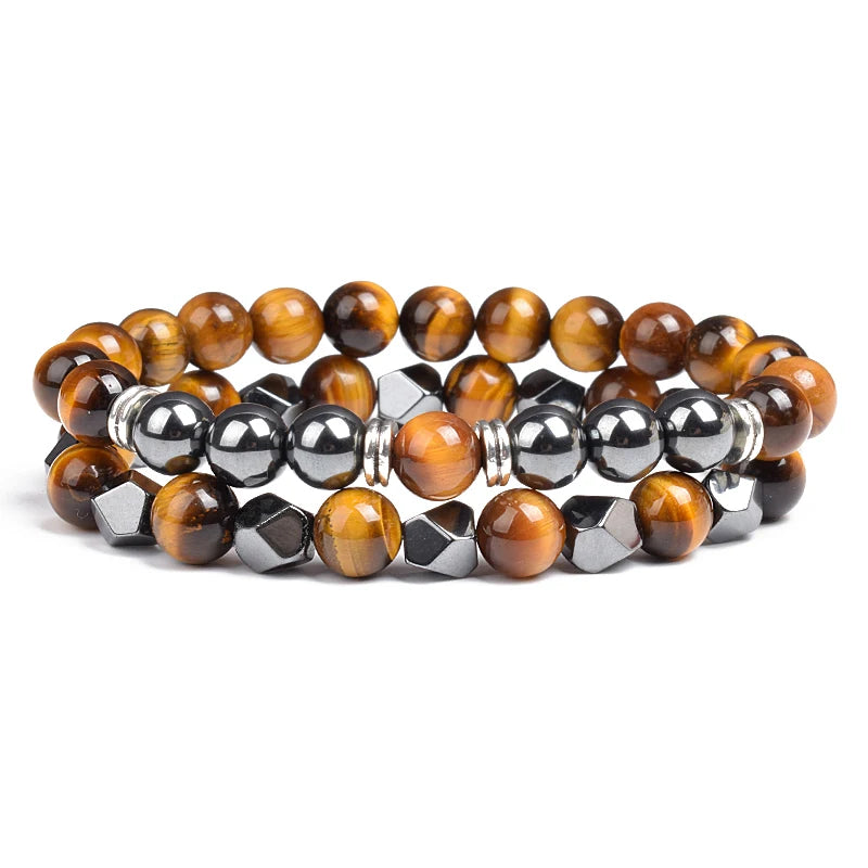 Irregular Hematite Bracelet Sets