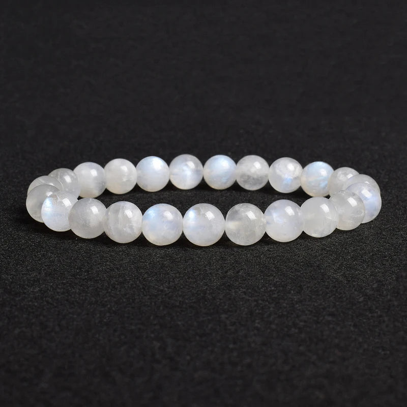 Natural Grey Labradorite Bracelets Flash Smooth