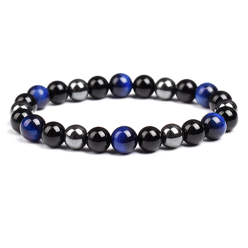 Triple Protection Bracelet Tiger Eye Black