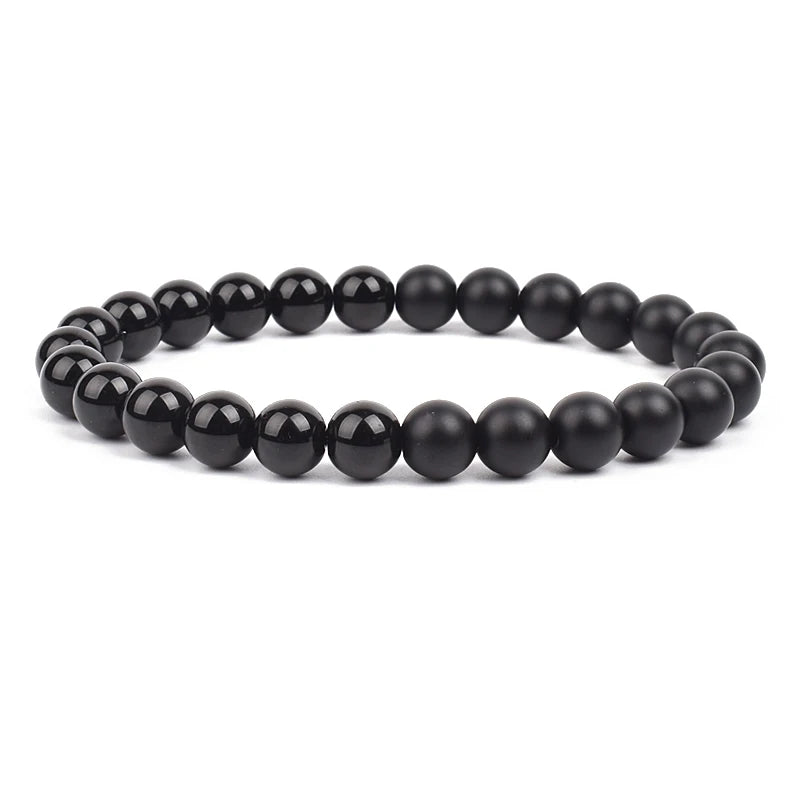 Feng Shui Black Obsidian Stone Beads Bracelet