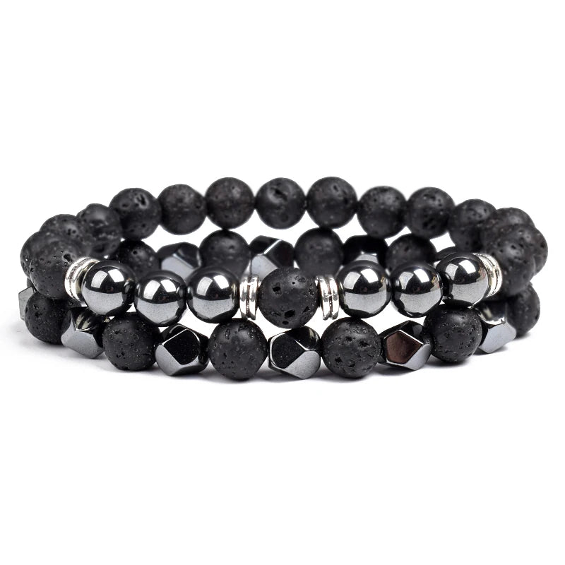 Irregular Hematite Bracelet Sets
