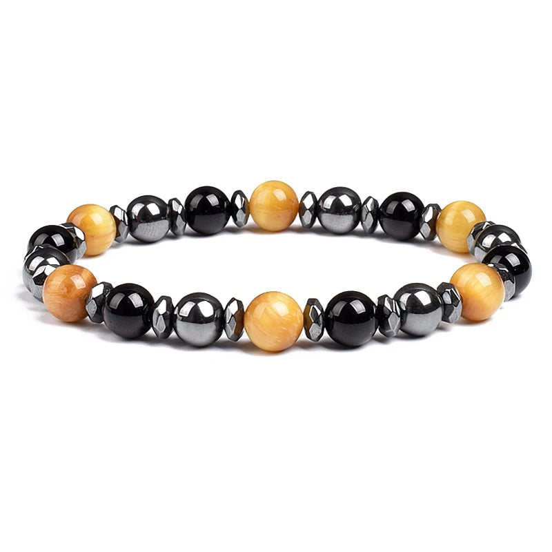 Triple Protection Bracelet Tiger Eye Black