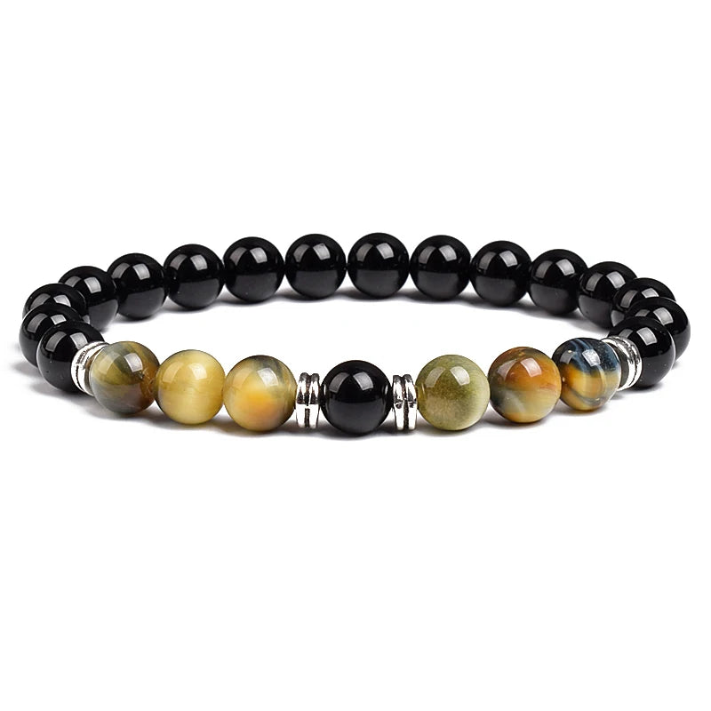 Triple Protection Bracelet Tiger Eye Black