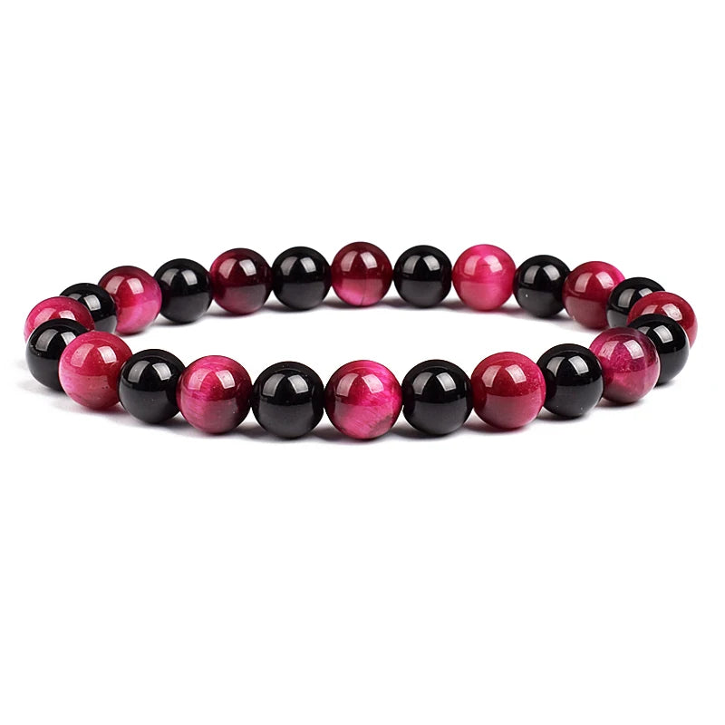 Fashion Men Bracelet Hematite Tiger Eye Stone