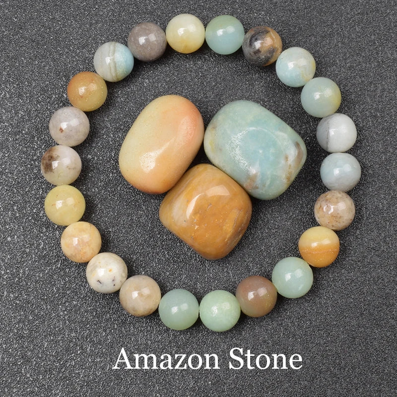 Natural Stone Pink Opal Beads Bracelet