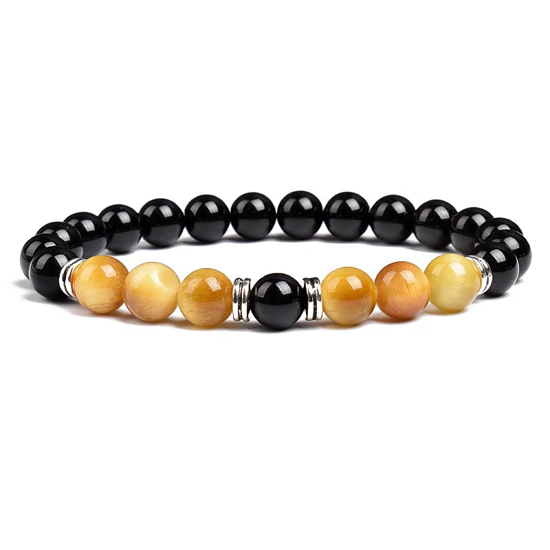 Triple Protection Bracelet Tiger Eye Black
