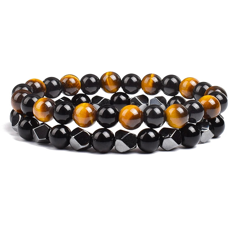 Irregular Hematite Bracelet Sets