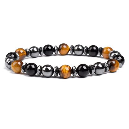 Triple Protection Bracelet Tiger Eye Black