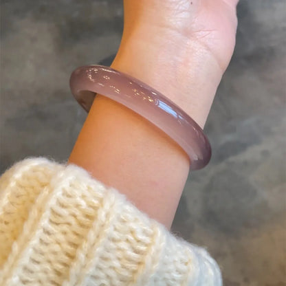 Natural Purple Jadeite Bangle – Myanmar Grade A Jade for Women