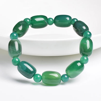 Natural Stone Beads Green Agates Charm Bracelets